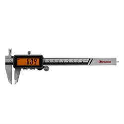 Digital skydelære 0-150x0,01 mm med ORANGE farvedisplay, ABS og kæbelængde 40 mm
