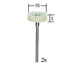 Proxxon Filtpolerskive Hjulform Ø16 mm 2 stk