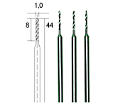 Proxxon Spiralbor 1,0 mm 3 stk