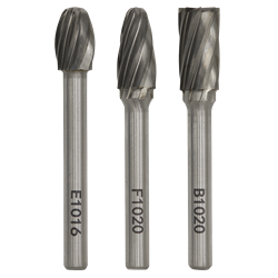 Sealey Roterende hårdmetal fræser sæt 3 stk til alu, blødt stål & plast