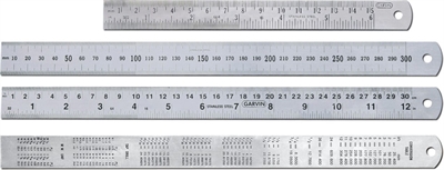 Stållineal 1000 mm - mm & tommer