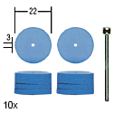 Proxxon Elastisk Siliconepolerer Hjulform Ø22 mm 10 stk m/Skaft