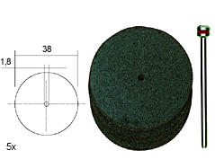 Proxxon Korundbunden Skæreskive Ø38 mm 5 stk Inkl. Holder