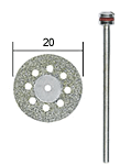 Proxxon Diamanteret Skæreskive med Kølehuller Ø20,0 mm Inkl. Holder